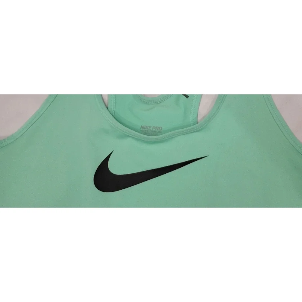 Nike Pro Dri-Fit Tank Womens Medium Green Racerback Running Gym TrainingEUC